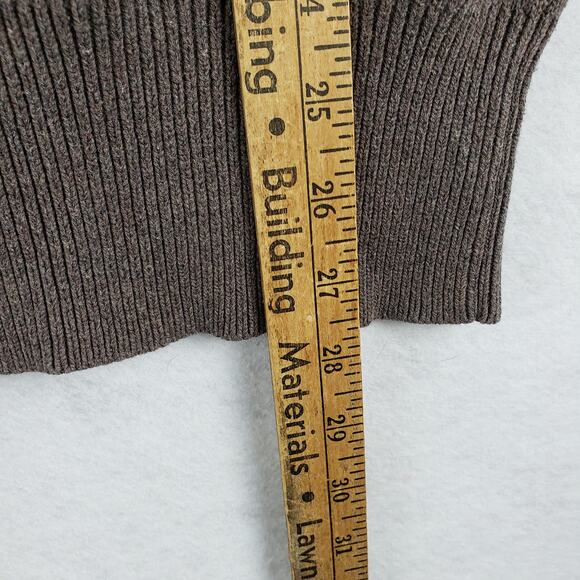 Zara Women's L V-Neck Pullover Sweater Neutral Smokey Brown Classic Academia - Picture 6 of 8